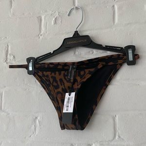 NEW Kendall + Kylie Jenner leopard mesh triangle cheeky bikini size XL
